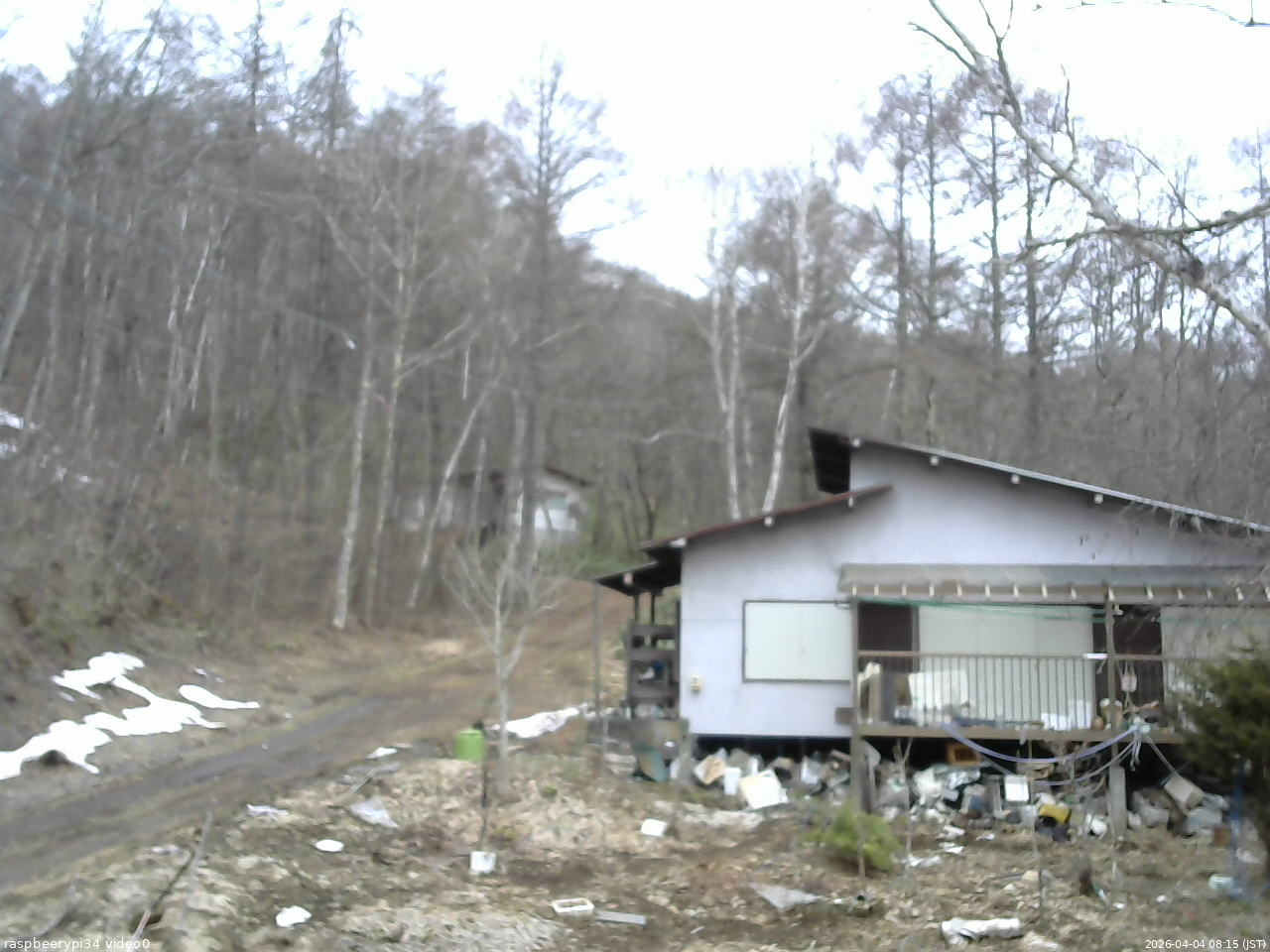 長野県菅平高原 ゆたか山荘 西側(坂上) 2026/04/04 08:15