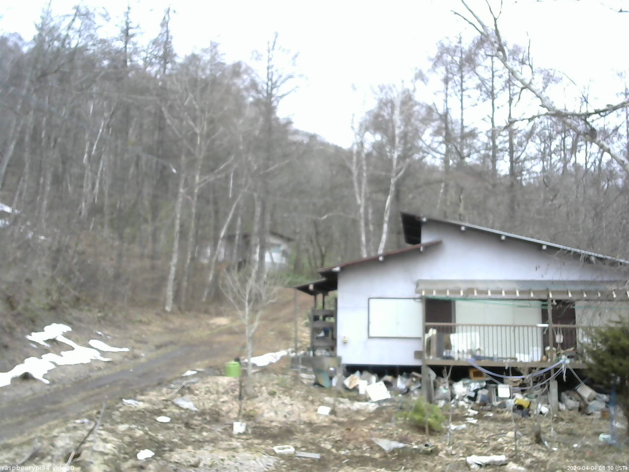 長野県菅平高原 ゆたか山荘 西側(坂上) 2026/04/04 08:30