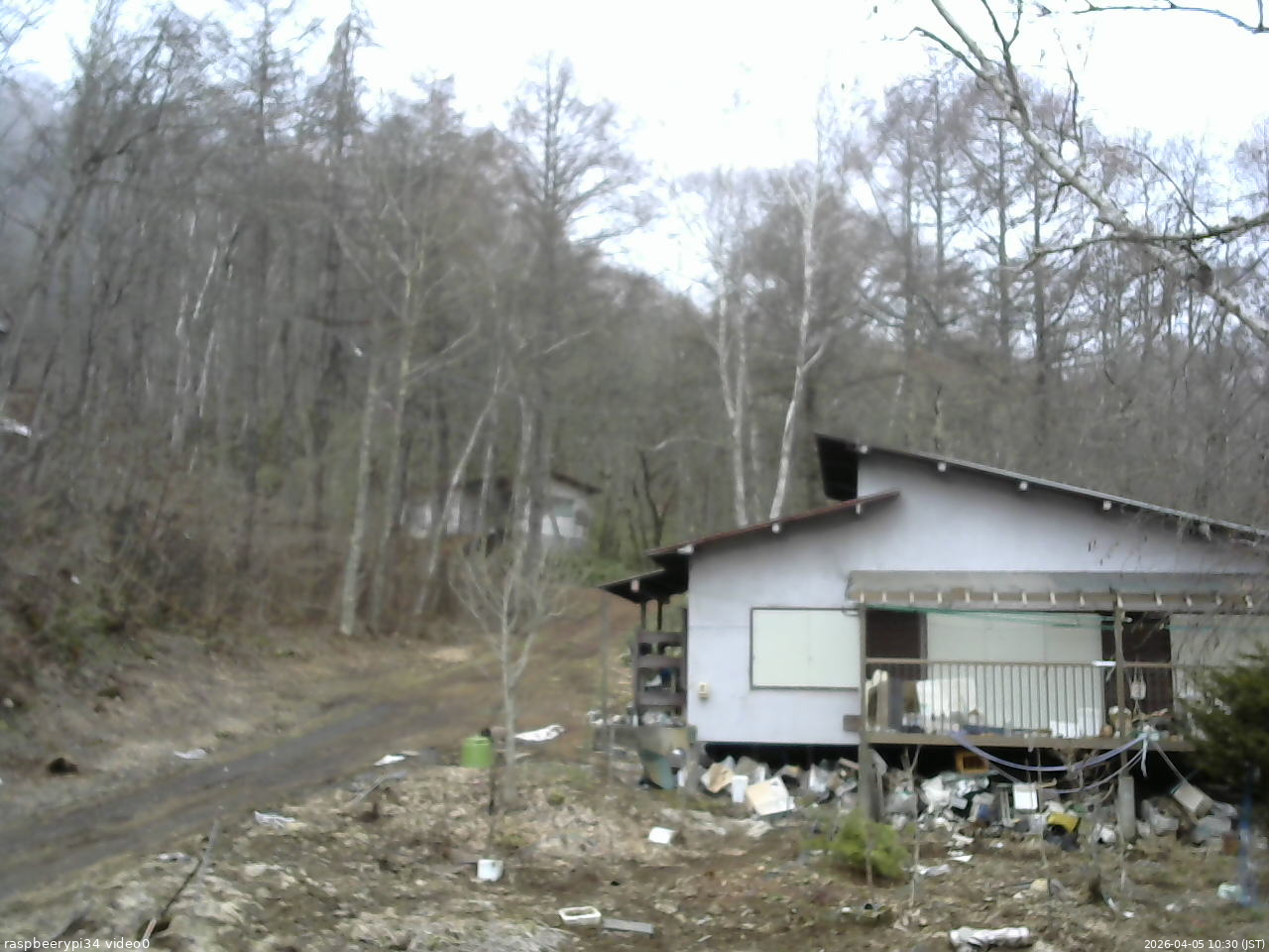 長野県菅平高原 ゆたか山荘 西側(坂上) 2026/04/05 10:30