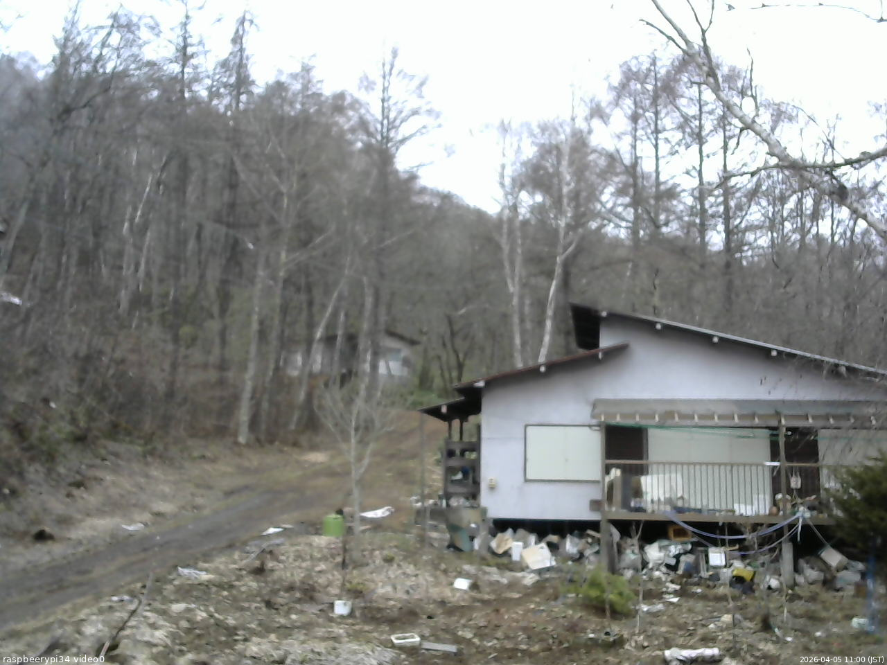 長野県菅平高原 ゆたか山荘 西側(坂上) 2026/04/05 11:00