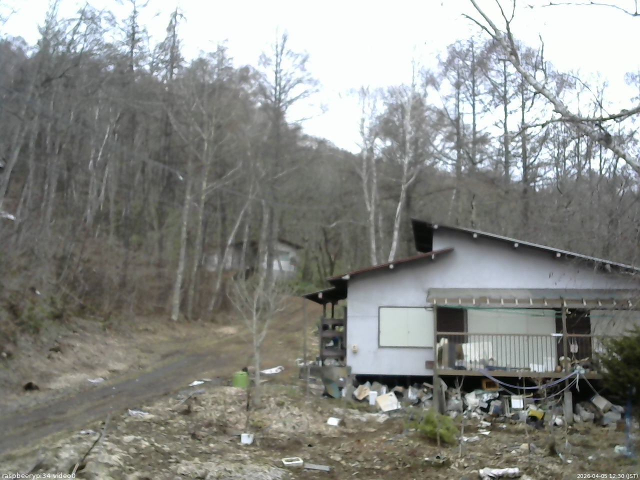 長野県菅平高原 ゆたか山荘 西側(坂上) 2026/04/05 12:30