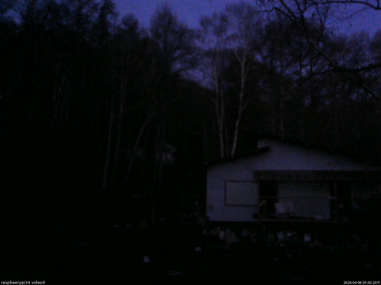 長野県菅平高原 ゆたか山荘 西側(坂上) 2026/04/06 05:00