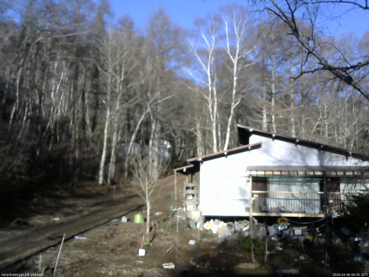 長野県菅平高原 ゆたか山荘 西側(坂上) 2026/04/06 06:45