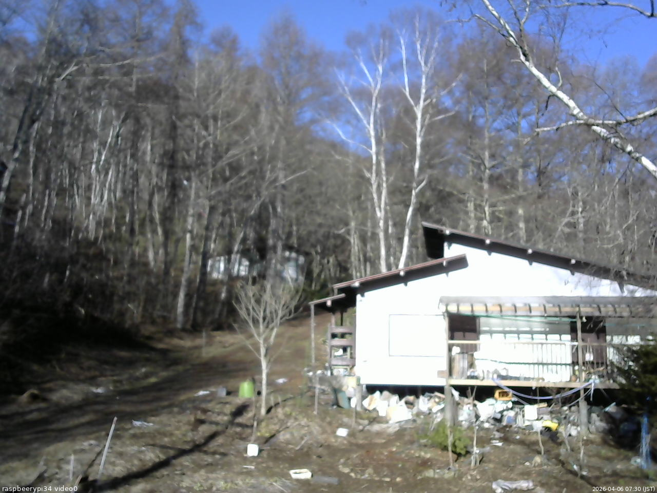 長野県菅平高原 ゆたか山荘 西側(坂上) 2026/04/06 07:30