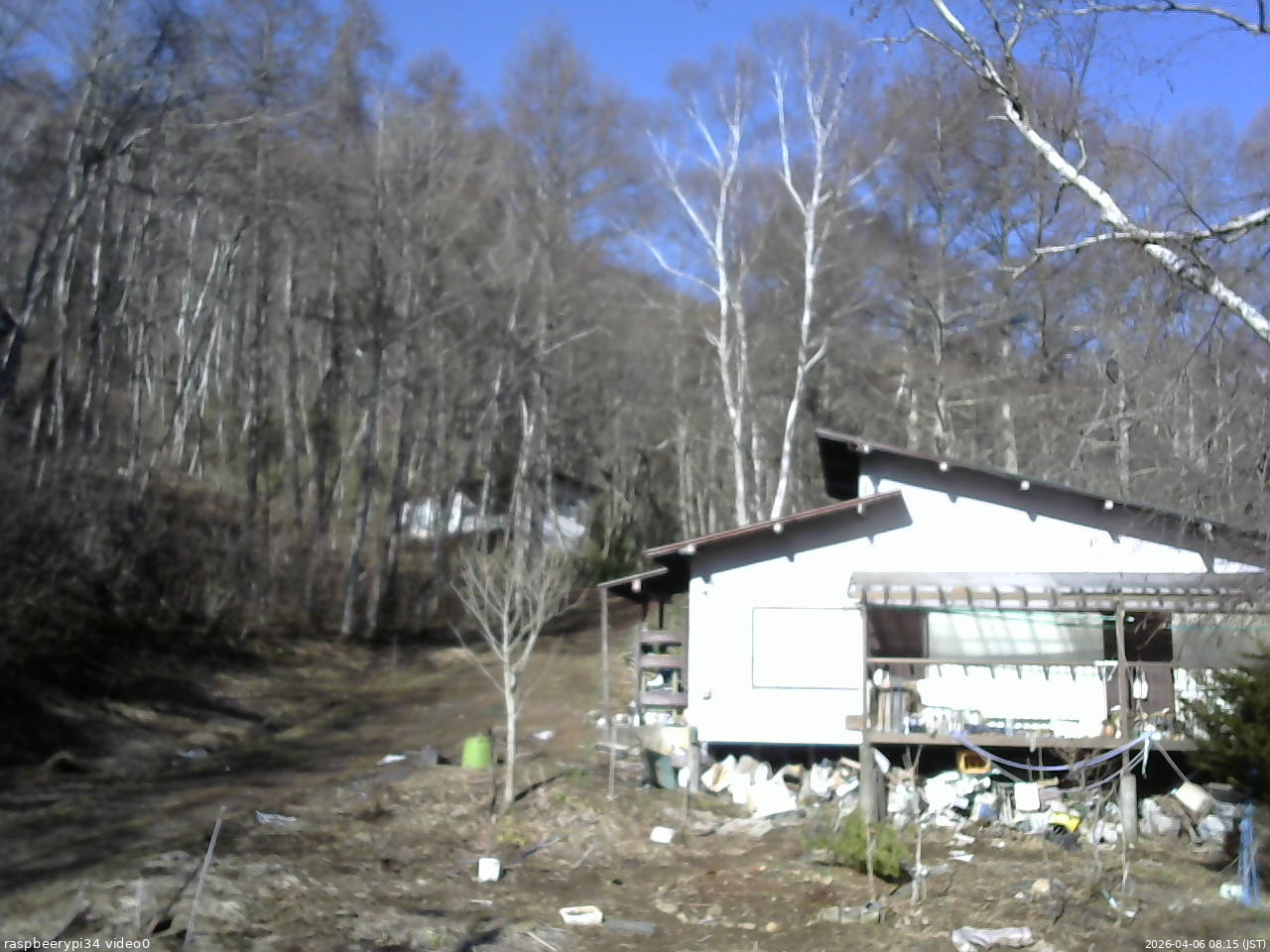 長野県菅平高原 ゆたか山荘 西側(坂上) 2026/04/06 08:15