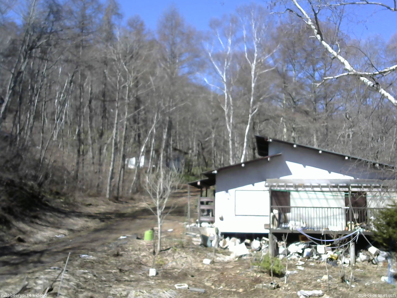 長野県菅平高原 ゆたか山荘 西側(坂上) 2026/04/06 09:45