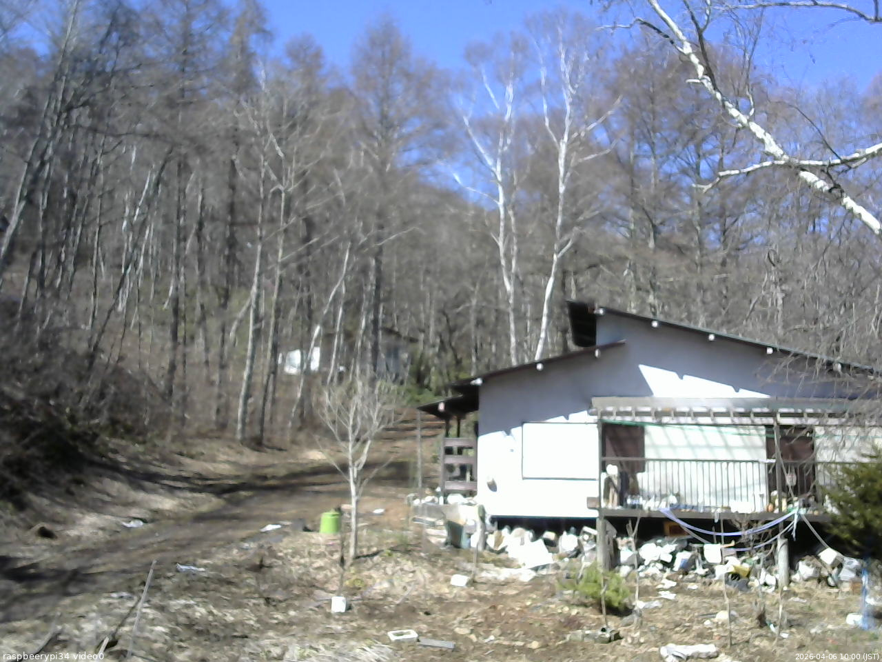 長野県菅平高原 ゆたか山荘 西側(坂上) 2026/04/06 10:00