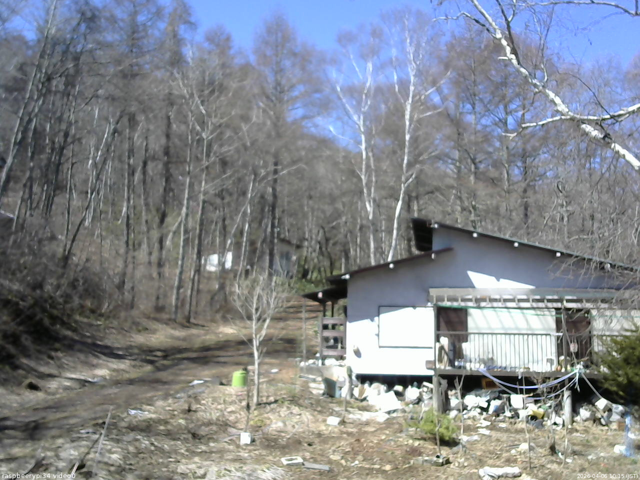 長野県菅平高原 ゆたか山荘 西側(坂上) 2026/04/06 10:15