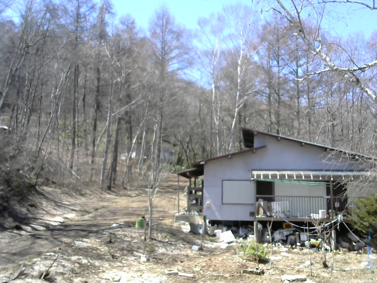 長野県菅平高原 ゆたか山荘 西側(坂上) 2026/04/06 11:45