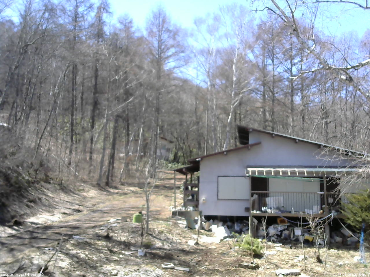 長野県菅平高原 ゆたか山荘 西側(坂上) 2026/04/06 12:15