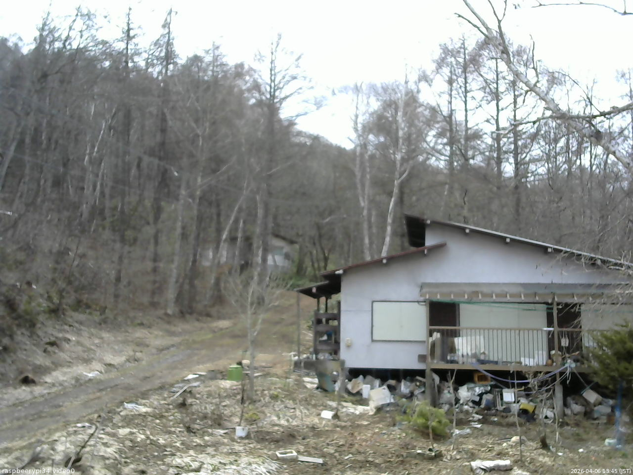 長野県菅平高原 ゆたか山荘 西側(坂上) 2026/04/06 13:45