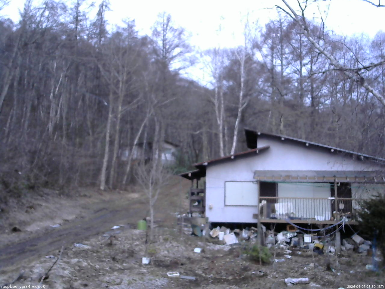 長野県菅平高原 ゆたか山荘 西側(坂上) 2026/04/07 05:30