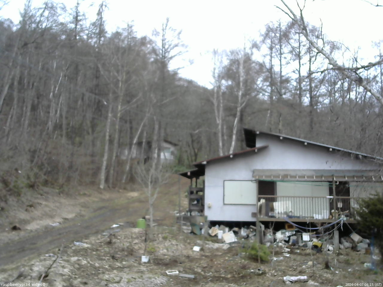 長野県菅平高原 ゆたか山荘 西側(坂上) 2026/04/07 06:15
