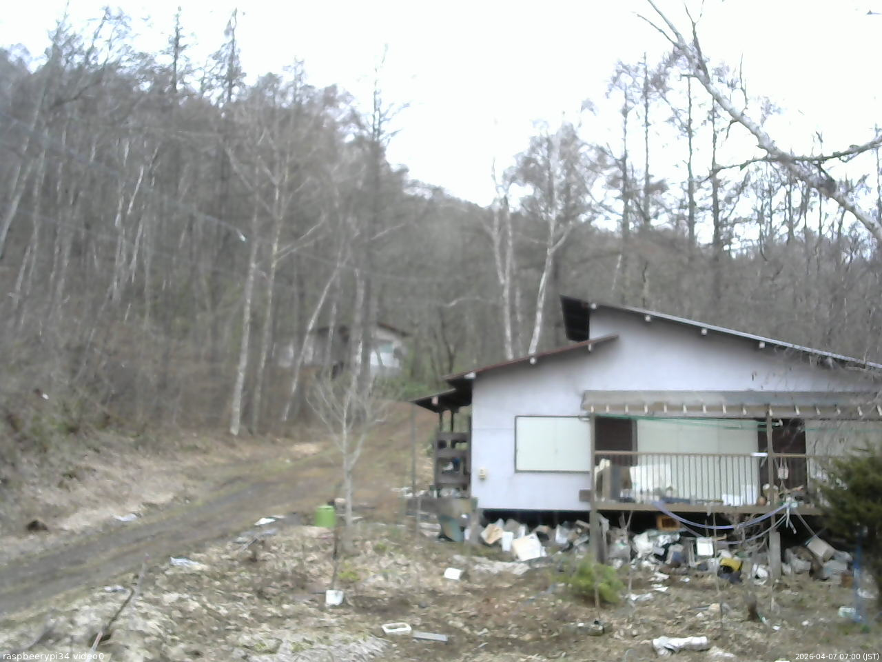 長野県菅平高原 ゆたか山荘 西側(坂上) 2026/04/07 07:00