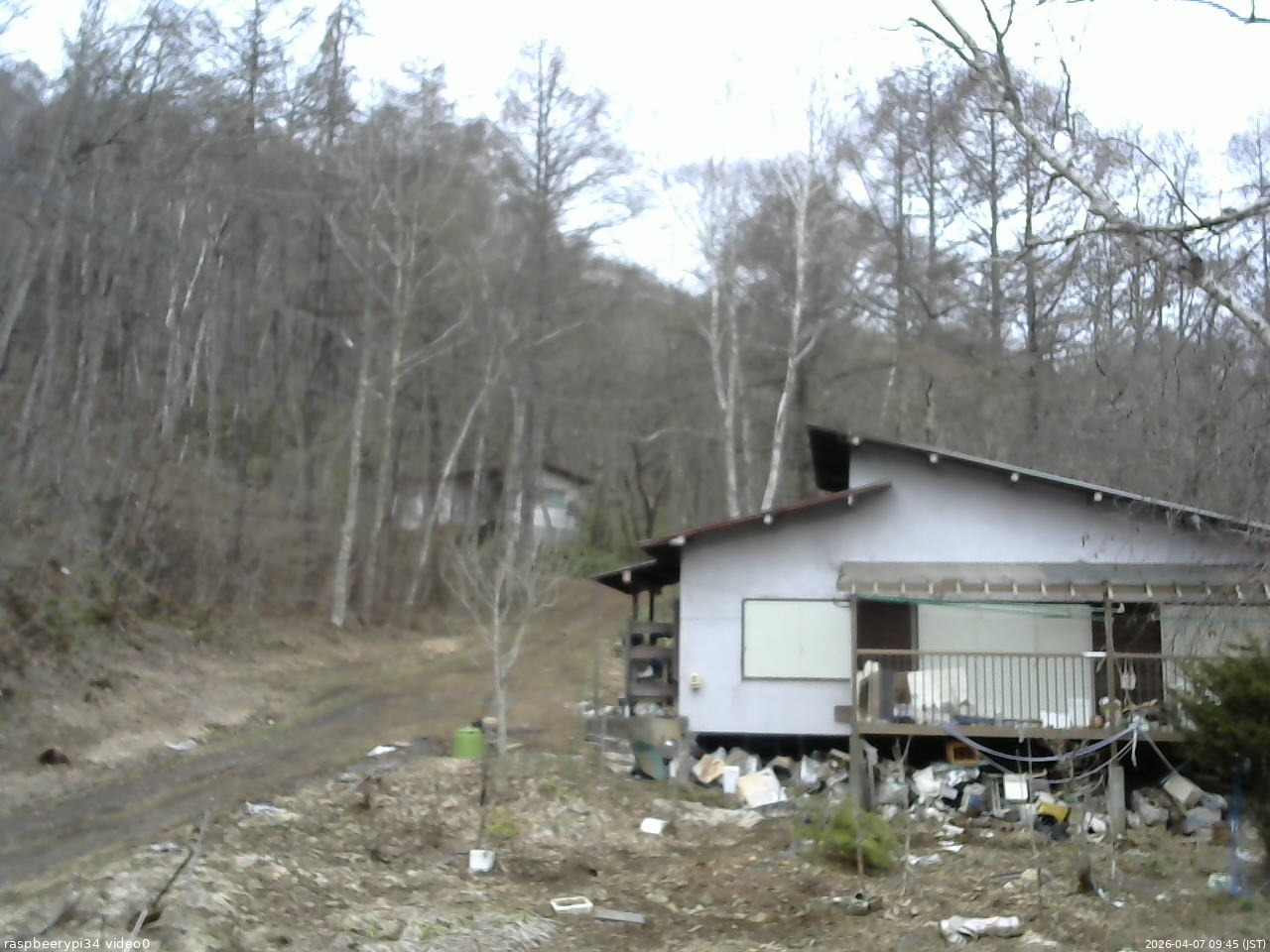 長野県菅平高原 ゆたか山荘 西側(坂上) 2026/04/07 09:45