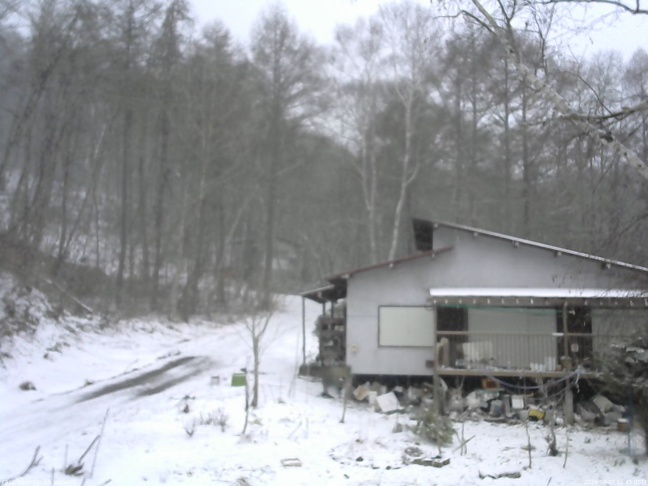 長野県菅平高原 ゆたか山荘 西側(坂上) 2026/04/07 16:45