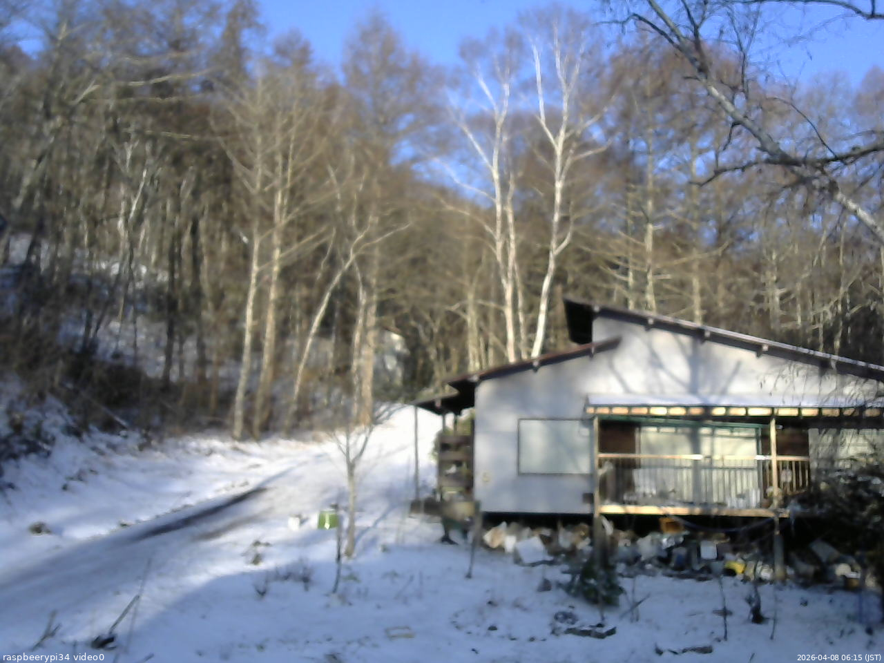 長野県菅平高原 ゆたか山荘 西側(坂上) 2026/04/08 06:15