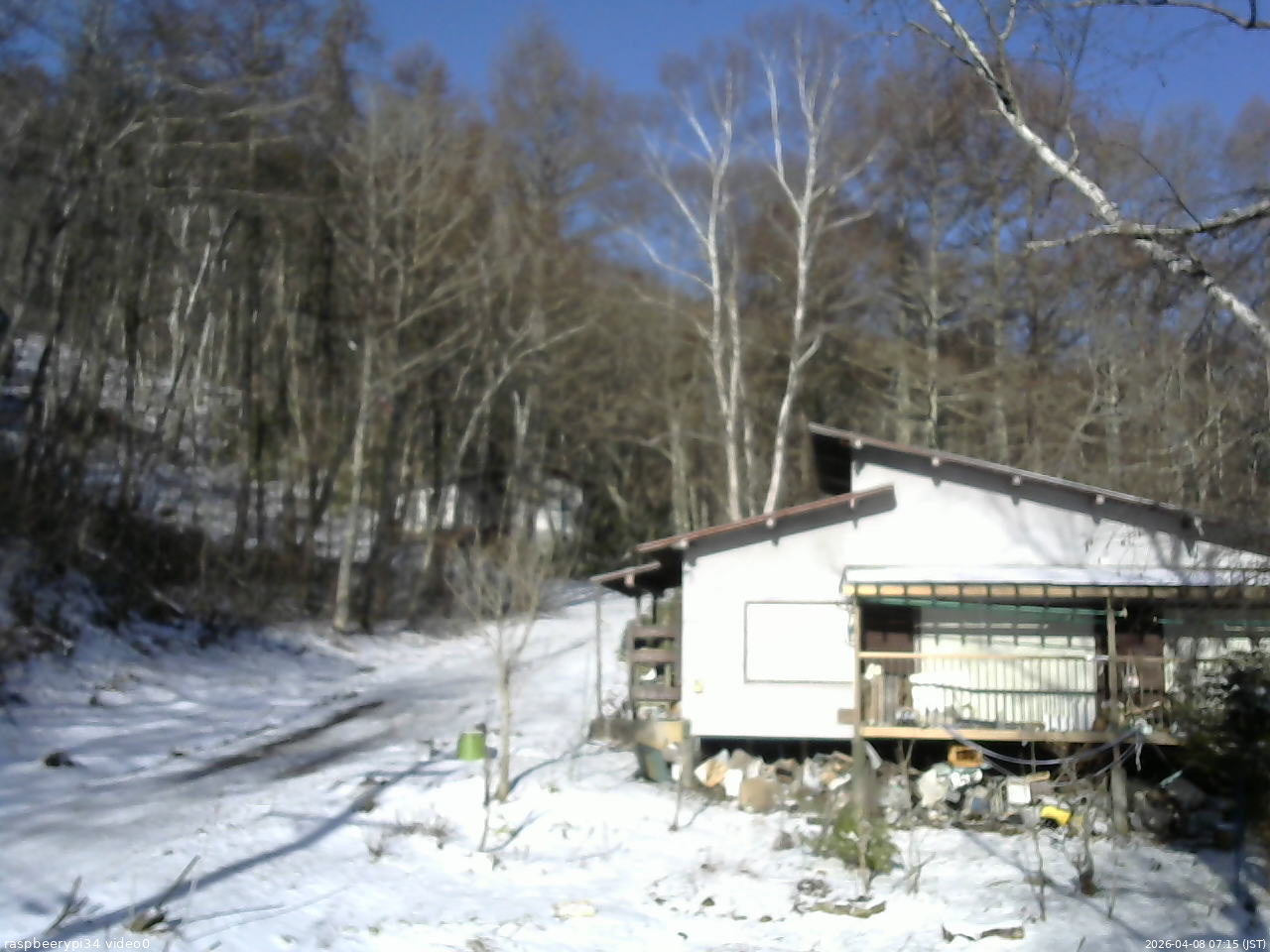 長野県菅平高原 ゆたか山荘 西側(坂上) 2026/04/08 07:15
