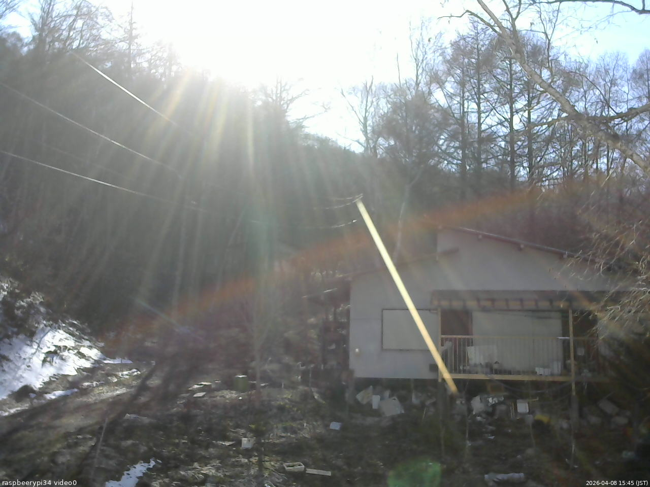 長野県菅平高原 ゆたか山荘 西側(坂上) 2026/04/08 15:45