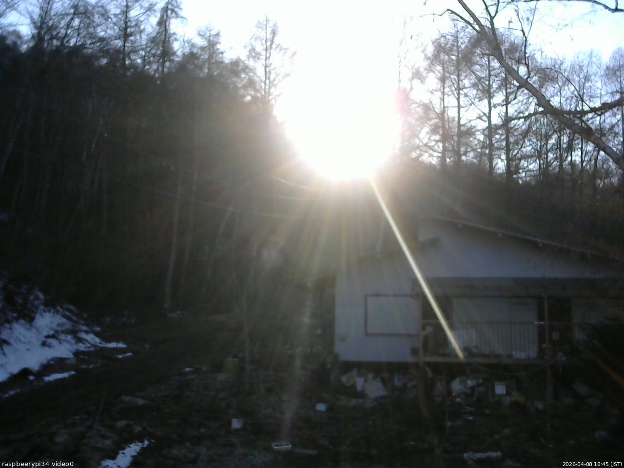 長野県菅平高原 ゆたか山荘 西側(坂上) 2026/04/08 16:45