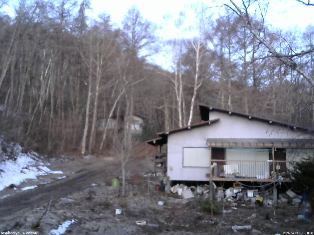 長野県菅平高原 ゆたか山荘 西側(坂上) 2026/04/09 05:15