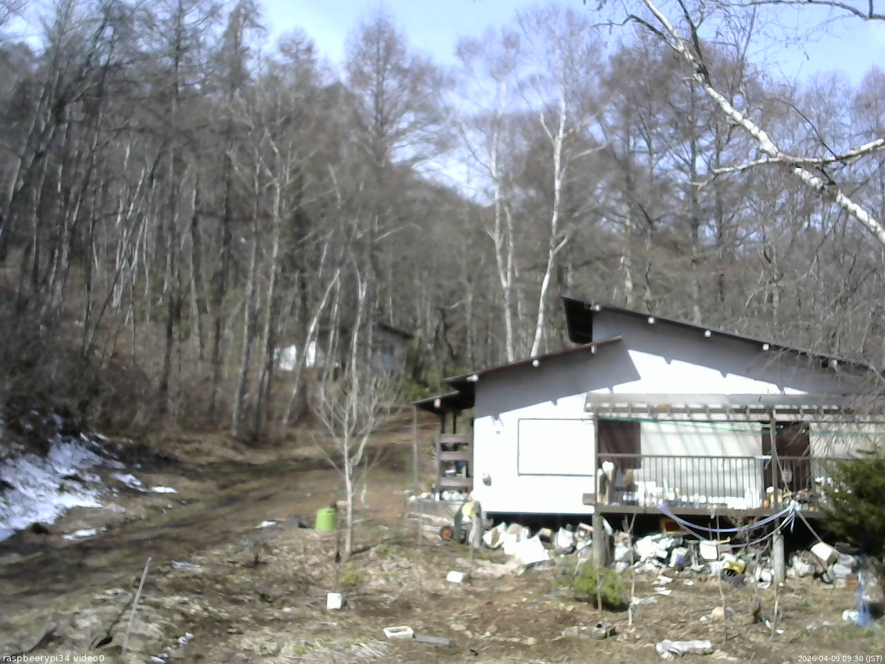 長野県菅平高原 ゆたか山荘 西側(坂上) 2026/04/09 09:30