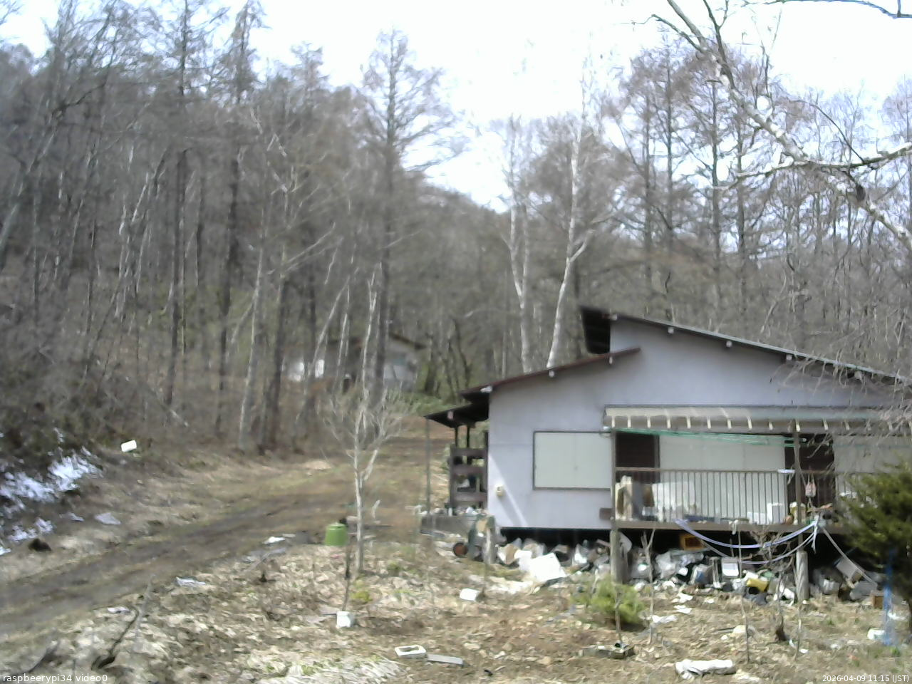 長野県菅平高原 ゆたか山荘 西側(坂上) 2026/04/09 11:15