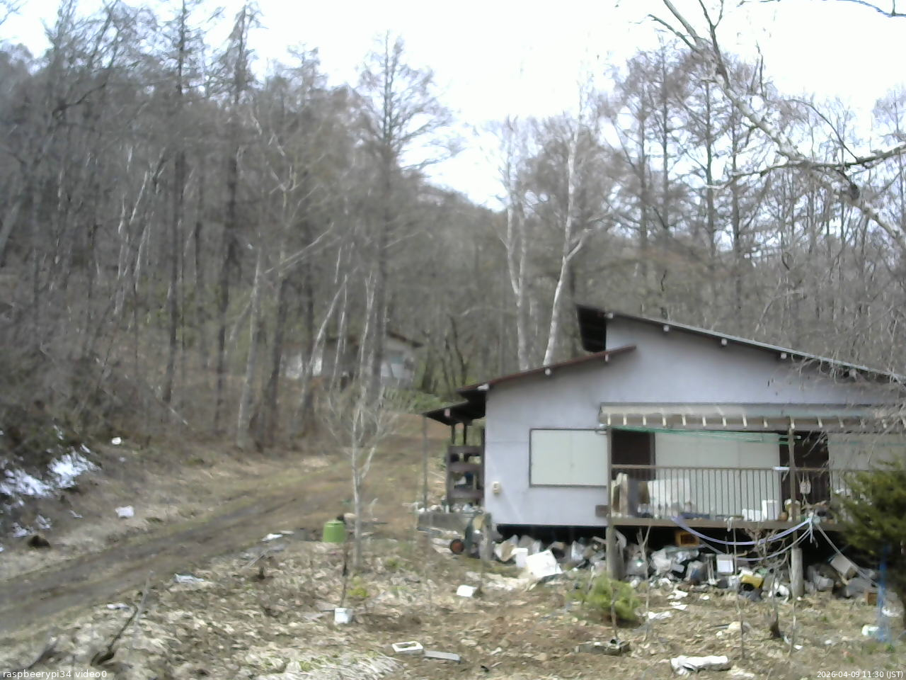 長野県菅平高原 ゆたか山荘 西側(坂上) 2026/04/09 11:30