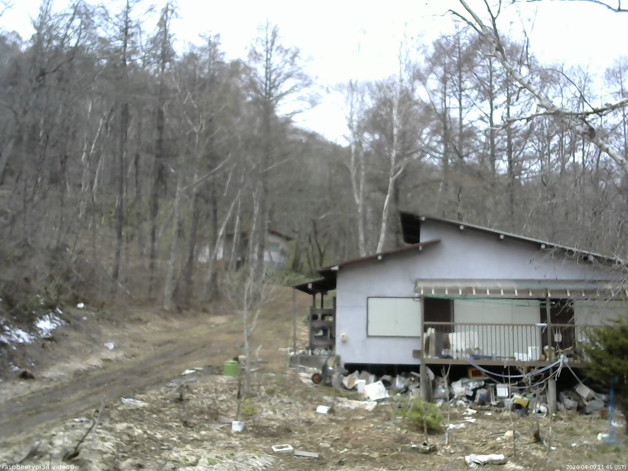 長野県菅平高原 ゆたか山荘 西側(坂上) 2026/04/09 11:45