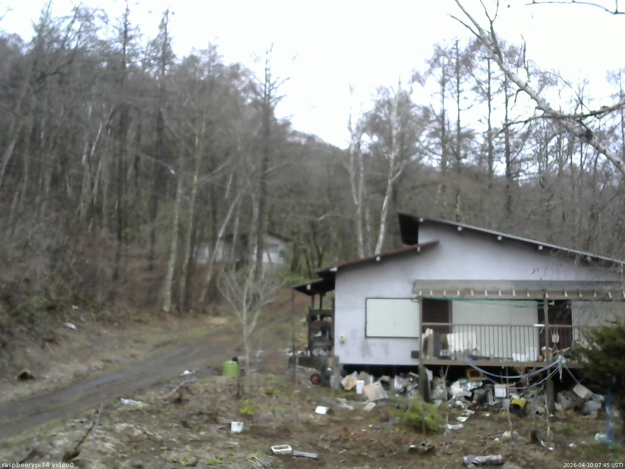 長野県菅平高原 ゆたか山荘 西側(坂上) 2026/04/10 07:45