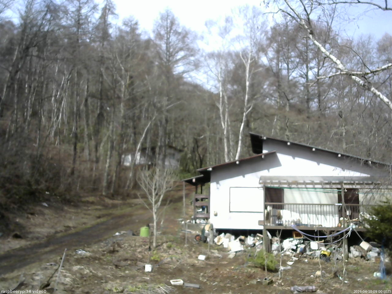 長野県菅平高原 ゆたか山荘 西側(坂上) 2026/04/10 09:00