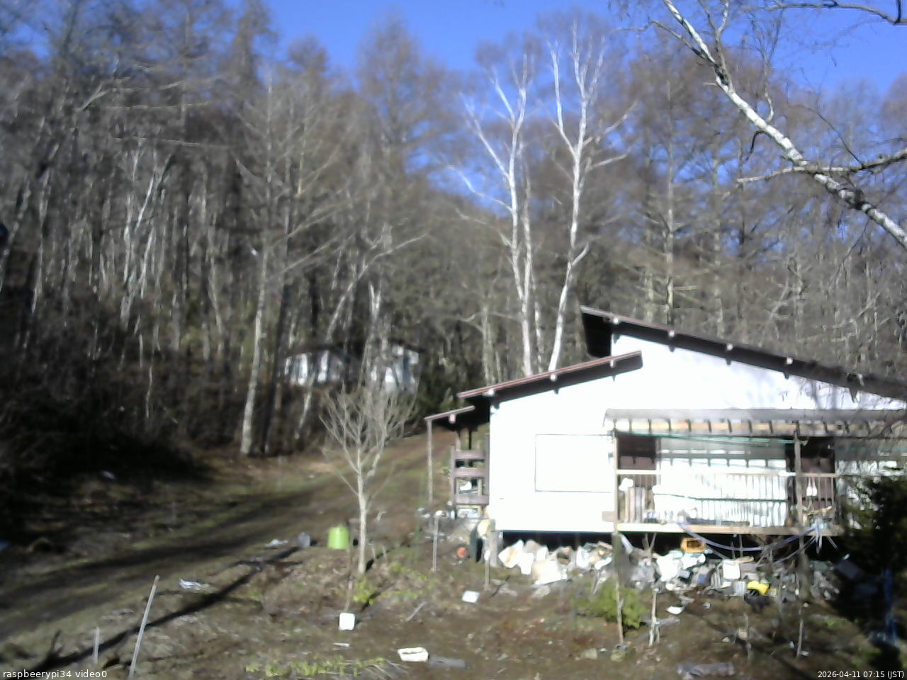 長野県菅平高原 ゆたか山荘 西側(坂上) 2026/04/11 07:15