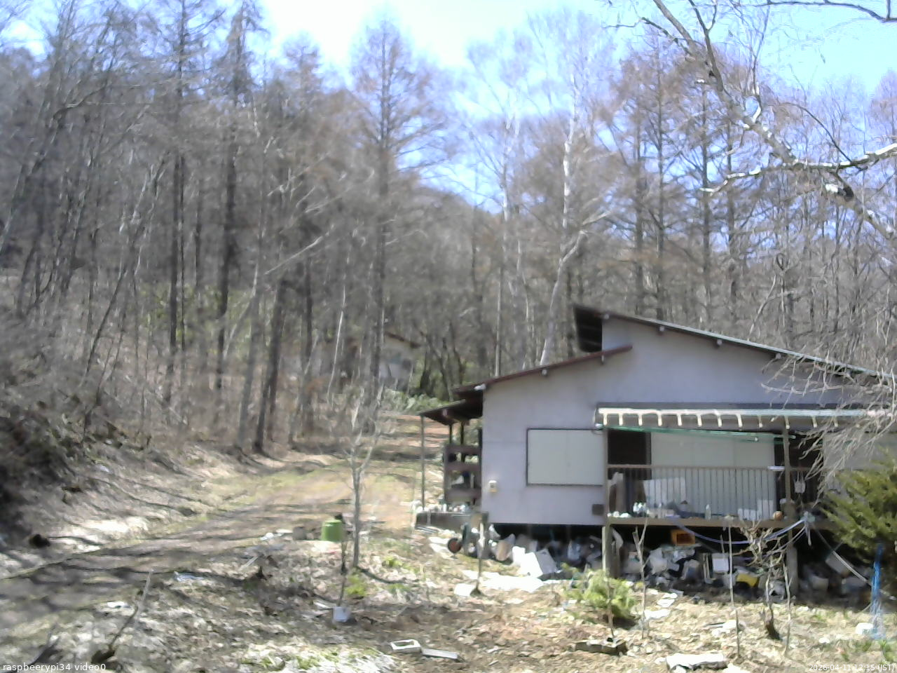 長野県菅平高原 ゆたか山荘 西側(坂上) 2026/04/11 12:15