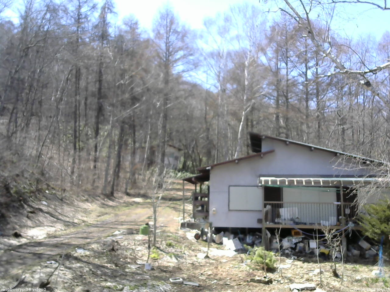 長野県菅平高原 ゆたか山荘 西側(坂上) 2026/04/11 12:30