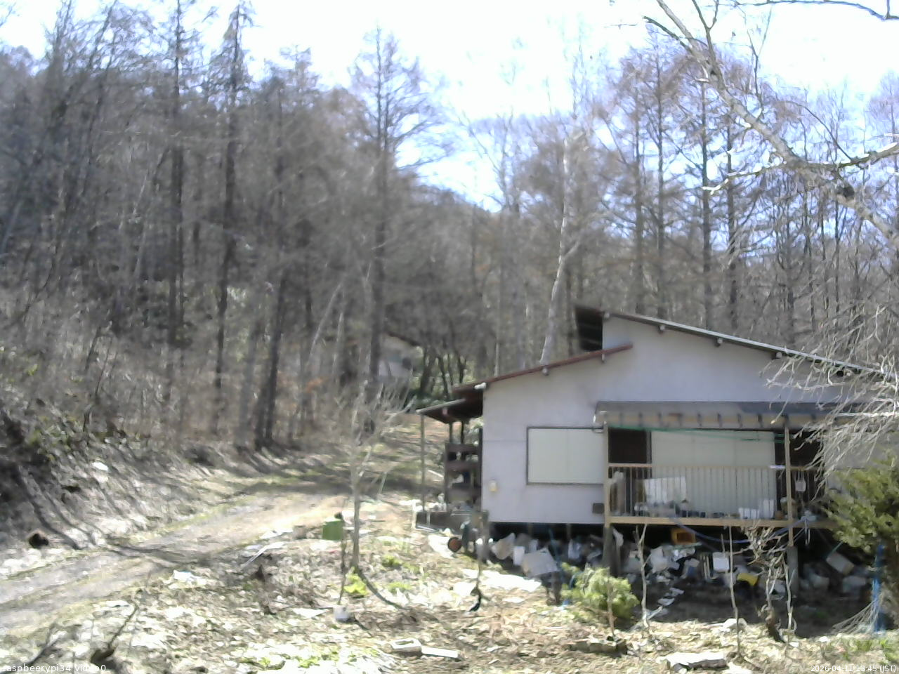 長野県菅平高原 ゆたか山荘 西側(坂上) 2026/04/11 13:45