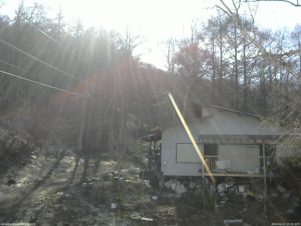 長野県菅平高原 ゆたか山荘 西側(坂上) 2026/04/11 15:30