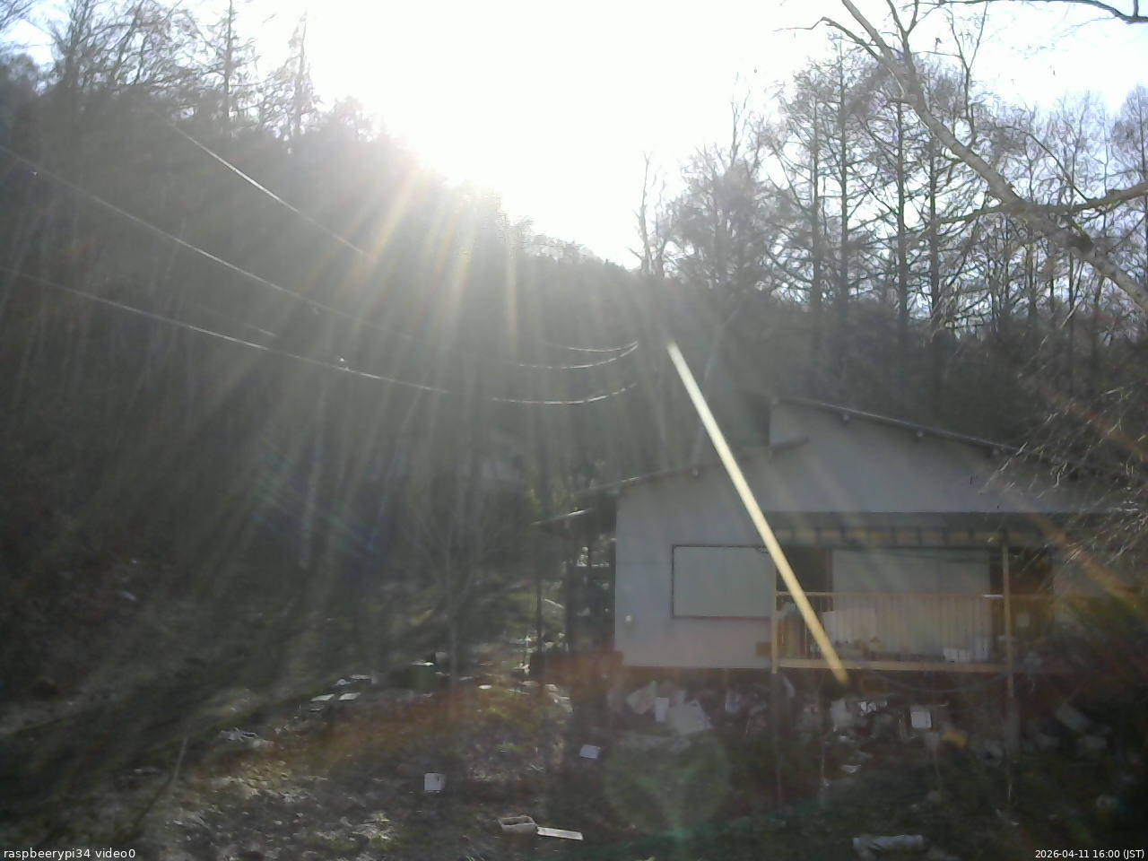 長野県菅平高原 ゆたか山荘 西側(坂上) 2026/04/11 16:00