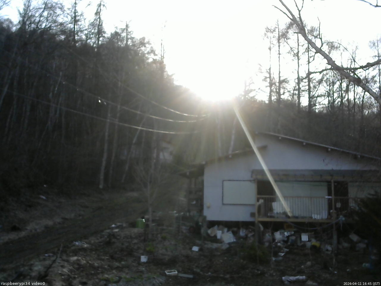 長野県菅平高原 ゆたか山荘 西側(坂上) 2026/04/11 16:45