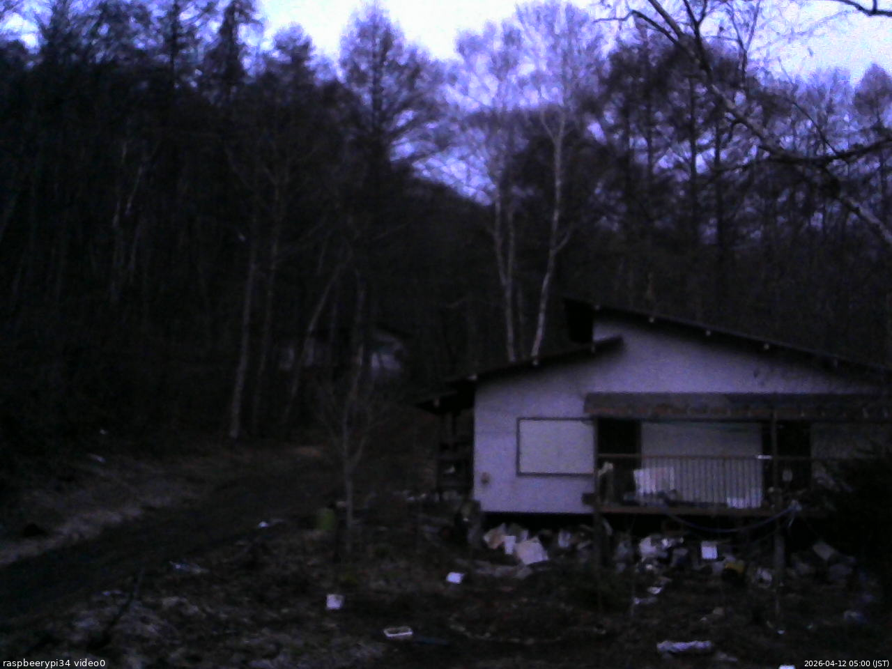 長野県菅平高原 ゆたか山荘 西側(坂上) 2026/04/12 05:00