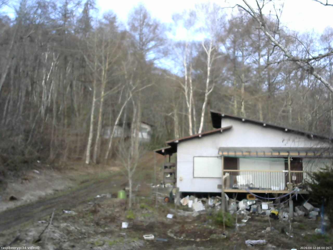 長野県菅平高原 ゆたか山荘 西側(坂上) 2026/04/12 06:00