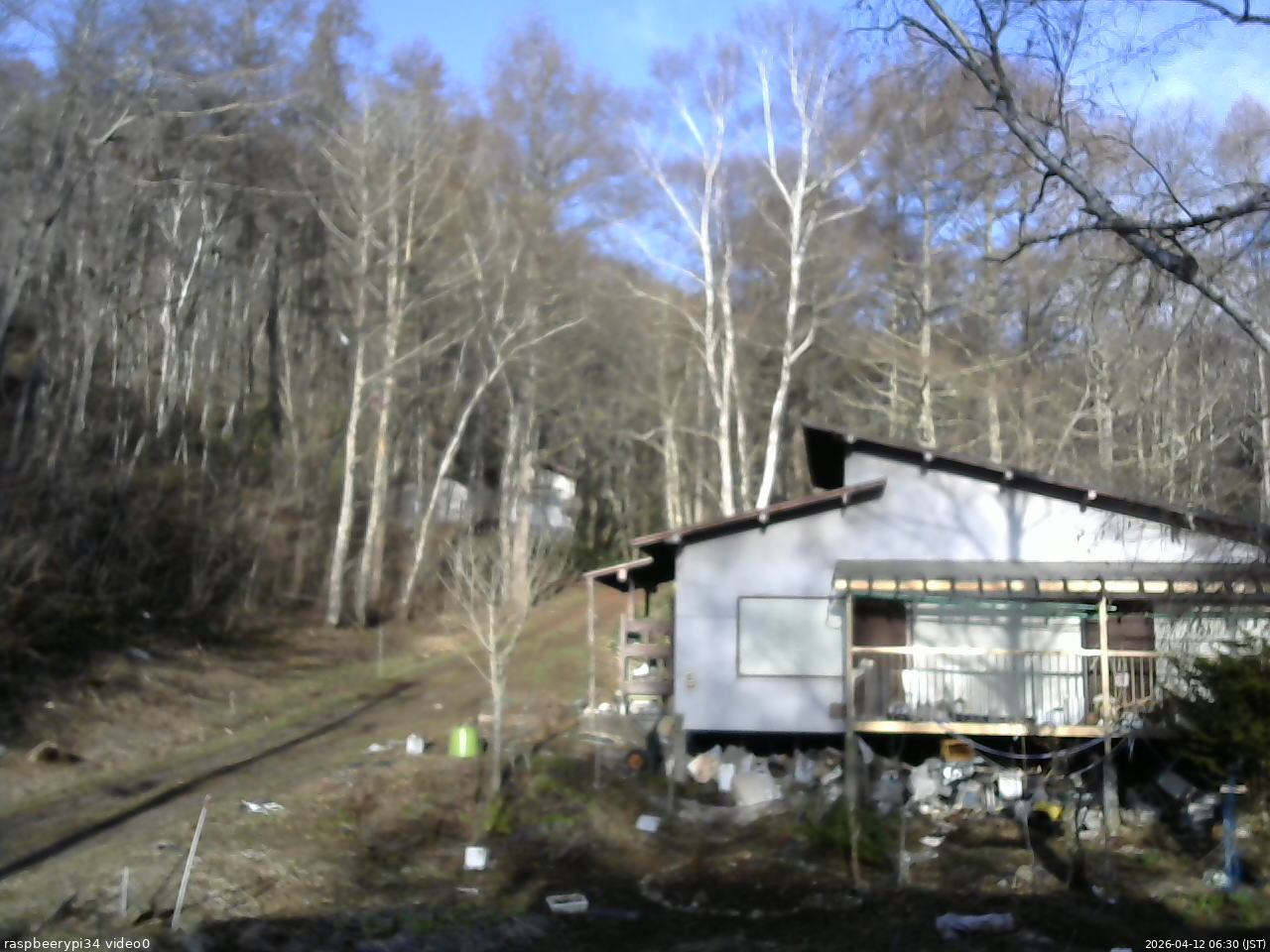 長野県菅平高原 ゆたか山荘 西側(坂上) 2026/04/12 06:30