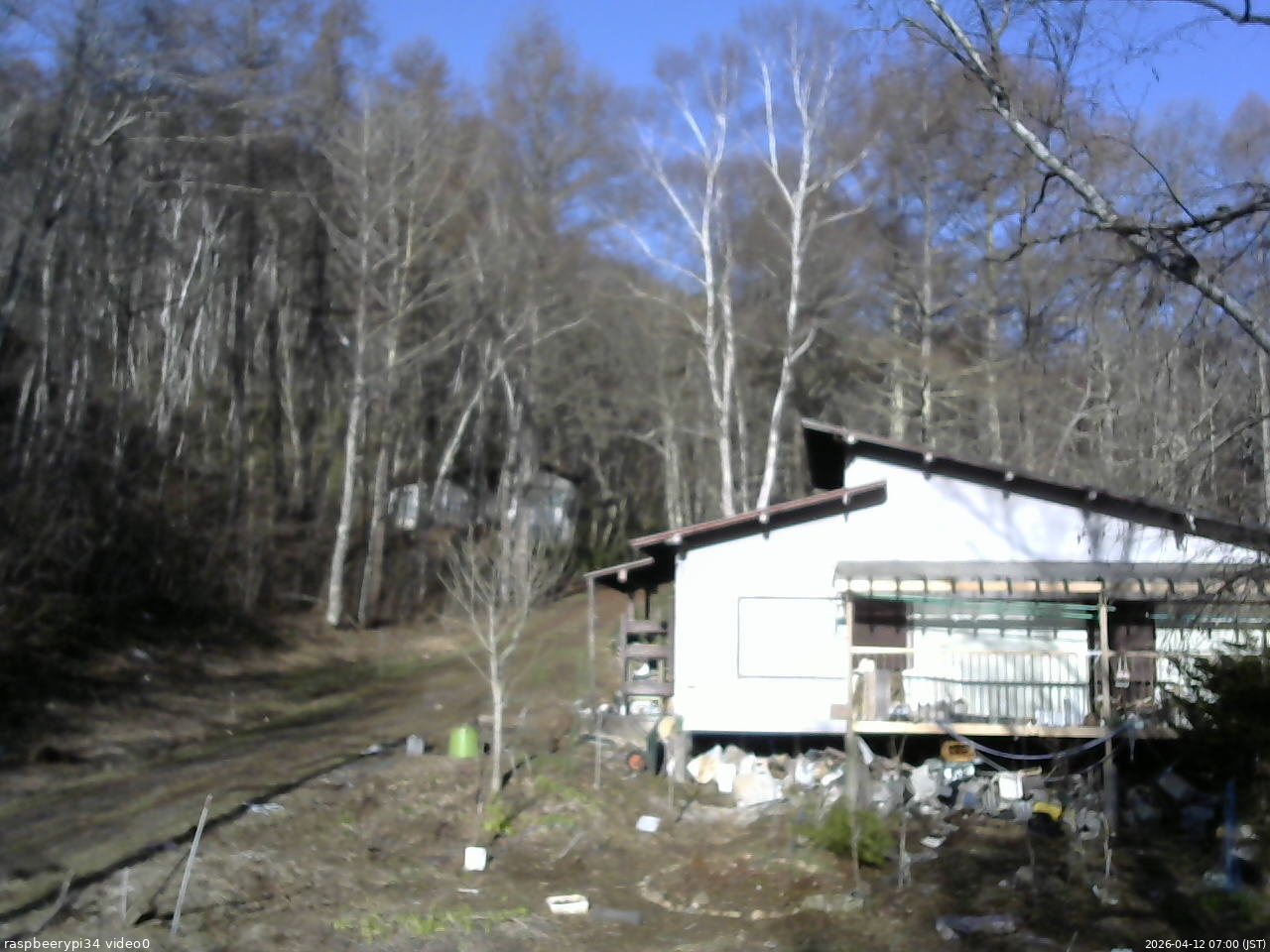 長野県菅平高原 ゆたか山荘 西側(坂上) 2026/04/12 07:00