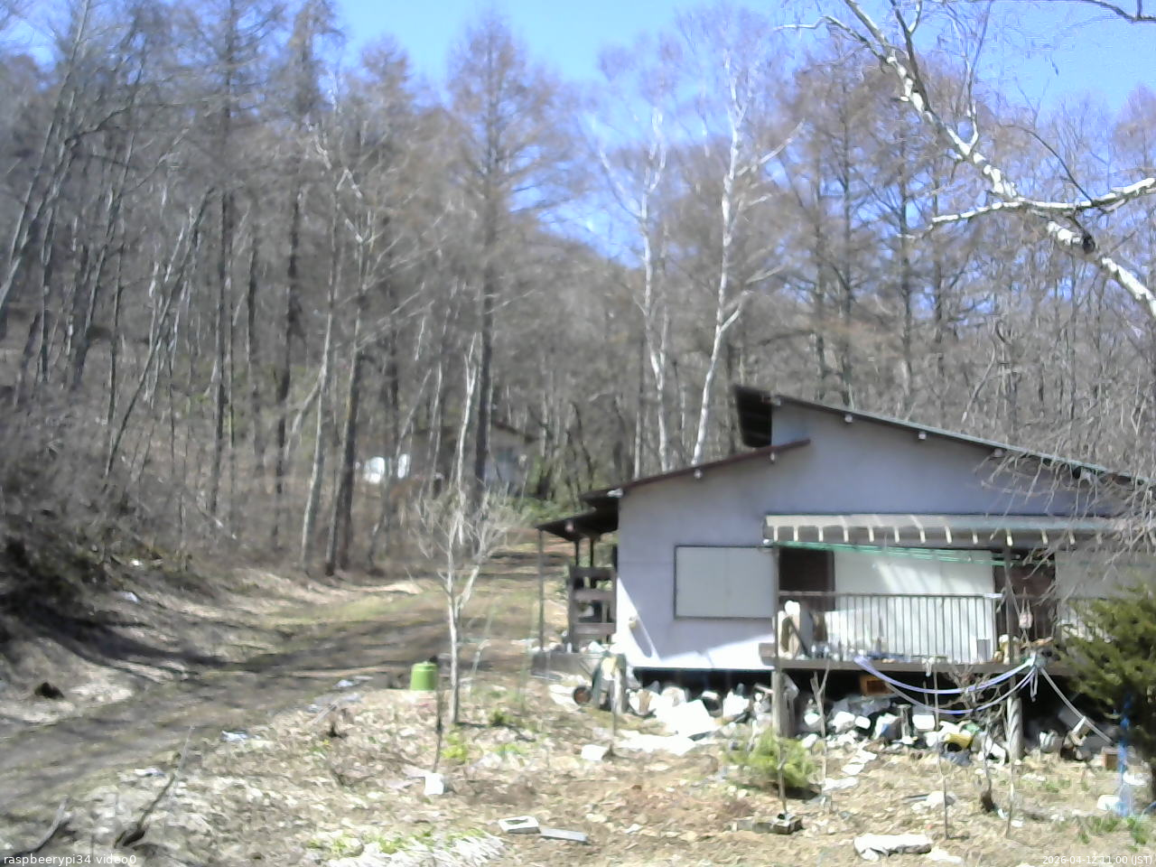 長野県菅平高原 ゆたか山荘 西側(坂上) 2026/04/12 11:00