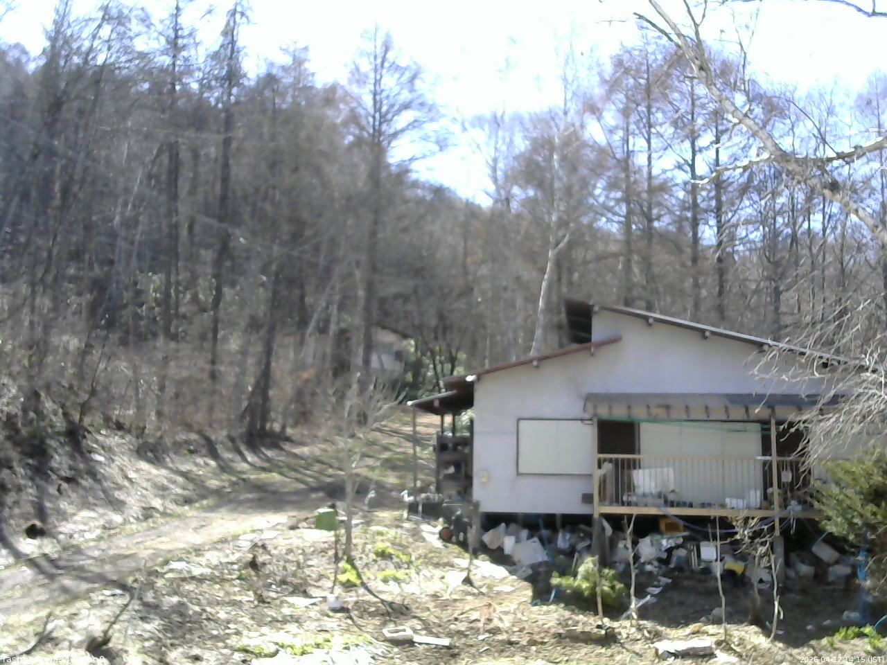 長野県菅平高原 ゆたか山荘 西側(坂上) 2026/04/12 14:15