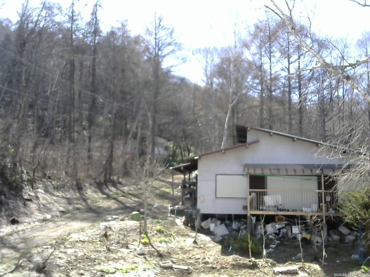 長野県菅平高原 ゆたか山荘 西側(坂上) 2026/04/12 14:30