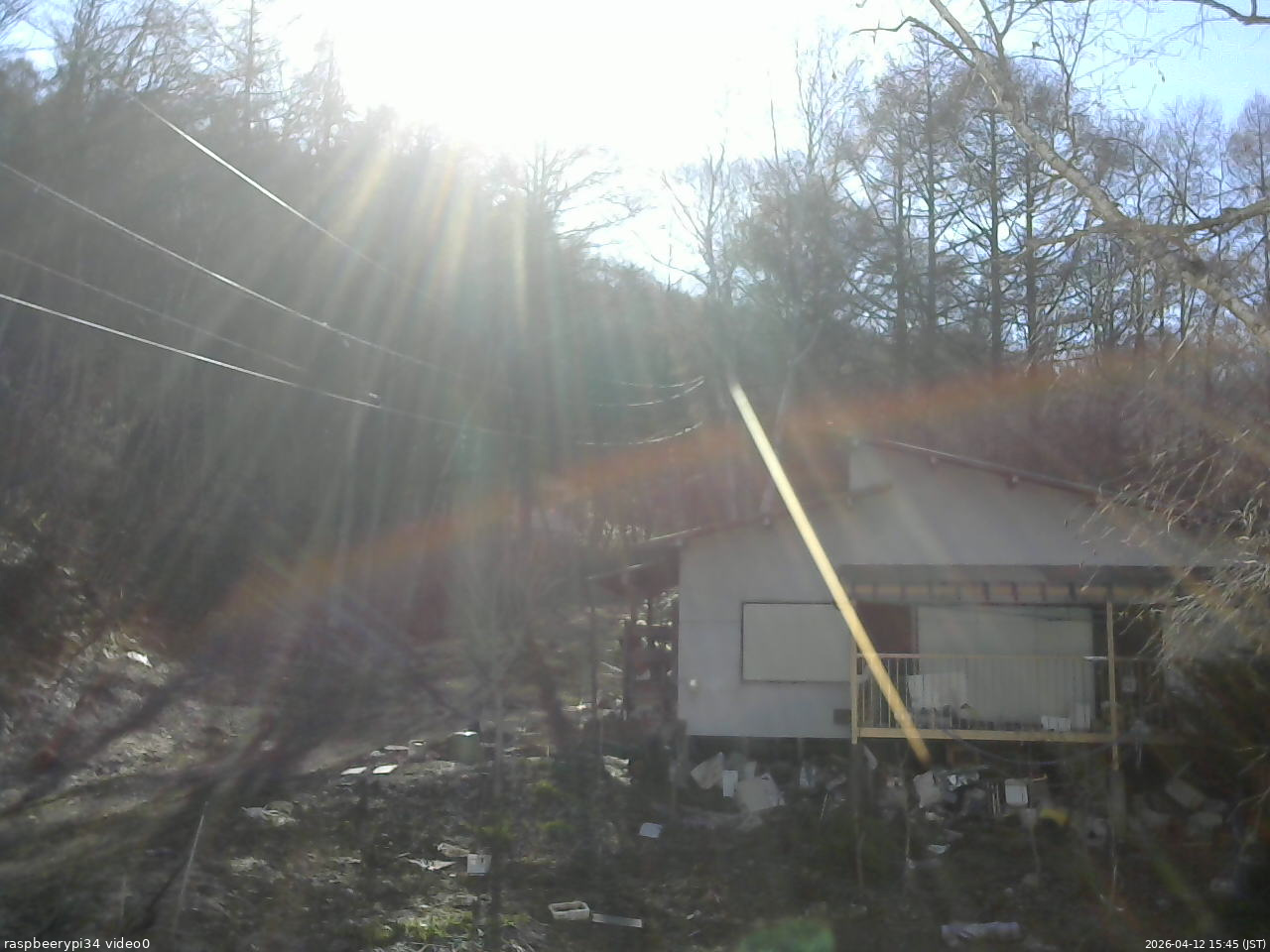 長野県菅平高原 ゆたか山荘 西側(坂上) 2026/04/12 15:45