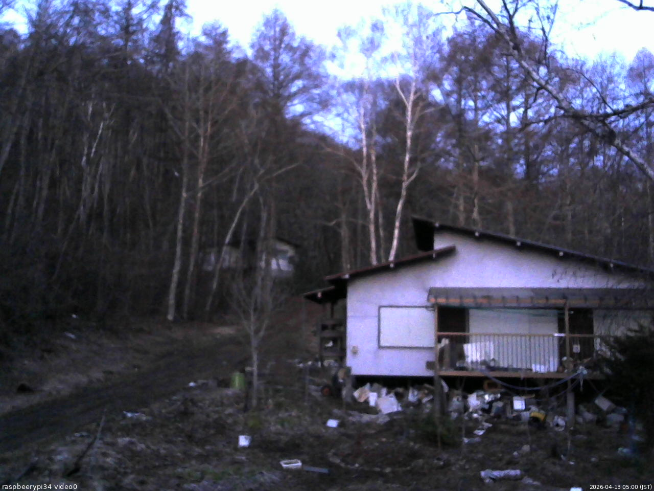 長野県菅平高原 ゆたか山荘 西側(坂上) 2026/04/13 05:00