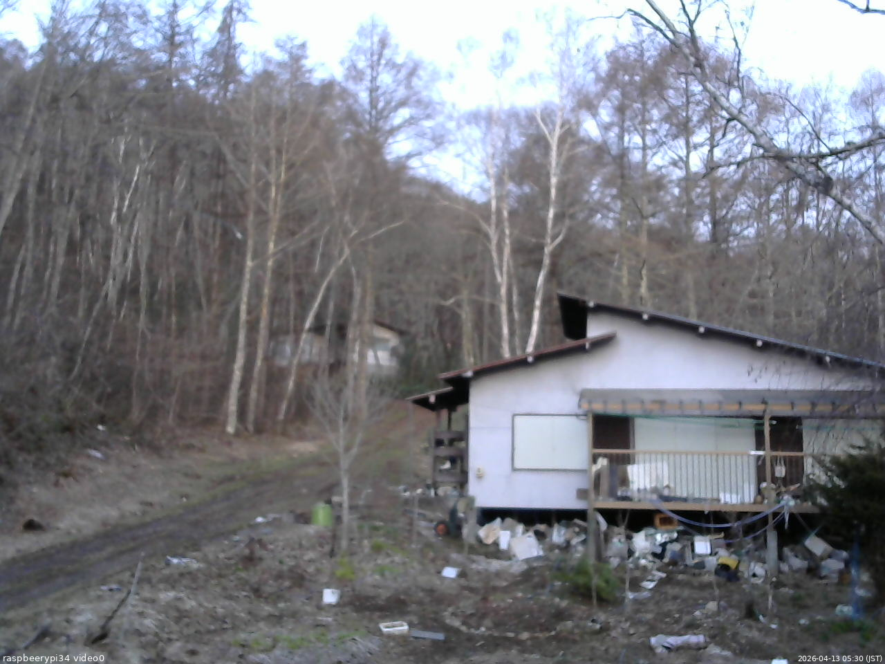 長野県菅平高原 ゆたか山荘 西側(坂上) 2026/04/13 05:30