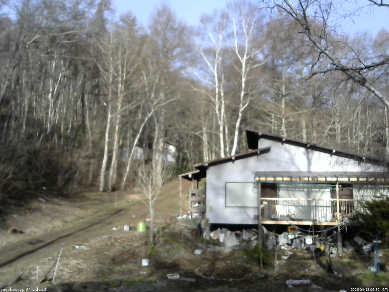 長野県菅平高原 ゆたか山荘 西側(坂上) 2026/04/13 06:30