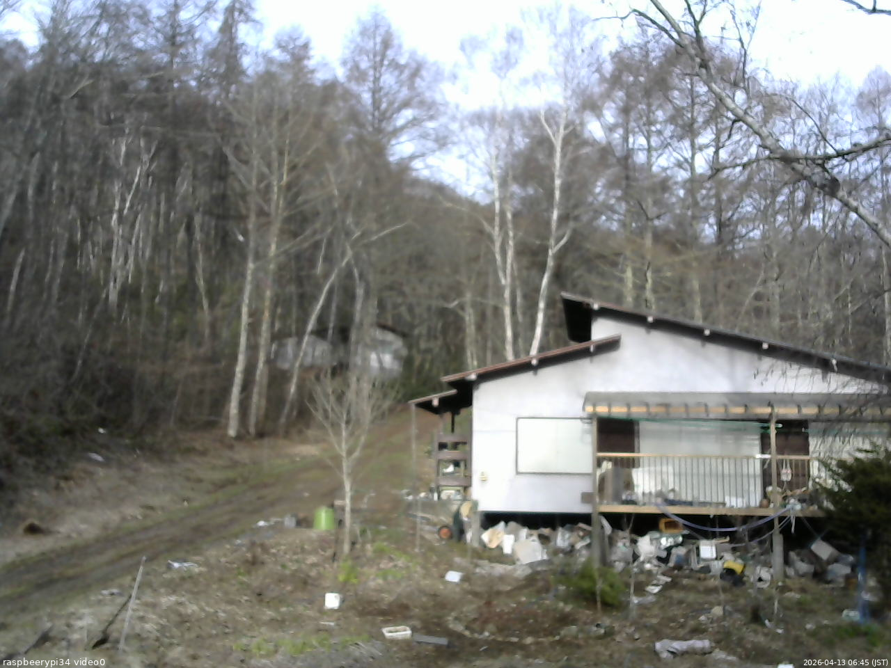 長野県菅平高原 ゆたか山荘 西側(坂上) 2026/04/13 06:45